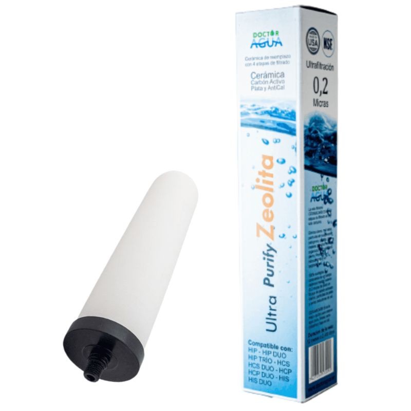 Repuesto Ultra Purify con Zeolita Doctor Agua compatible con filtros Doulton