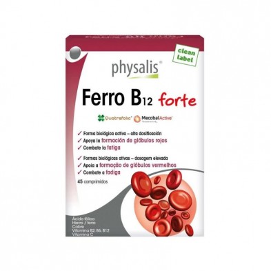 Packaging Ferro B12 forte 45 comprimidos Physalis