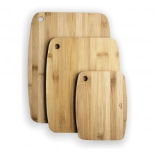 Set de 3 tablas de cortar con diferentes tamaños de bambú natural