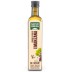 Una botella de vinagre de sidra de manzana NaturGreen con tapón verde y etiqueta que dice "Bio Orgánico 100% Vegano"