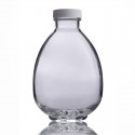 Botella de vidrio Egg of Life Vitbot Clear con tapón de rosca blanco de polipropileno