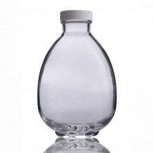Botella de vidrio Egg of Life Vitbot Clear con tapón de rosca blanco de polipropileno