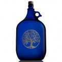 Garrafa de vidrio azul de murano 5 litros con árbol de la vida
