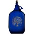 Garrafa de vidrio azul de murano 5 litros con árbol de la vida en adhesivo vinilo