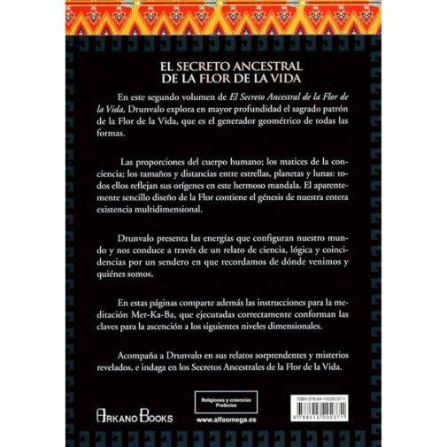 contraportada El secreto ancestral de la Flor de la Vida Volumen I Drunvalo Melchizedek