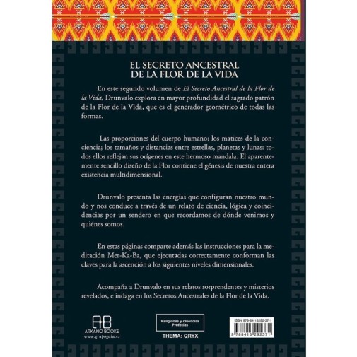 Contraportada del libro El secreto ancestral de la Flor de la Vida Volumen II Drunvalo Melchizedek