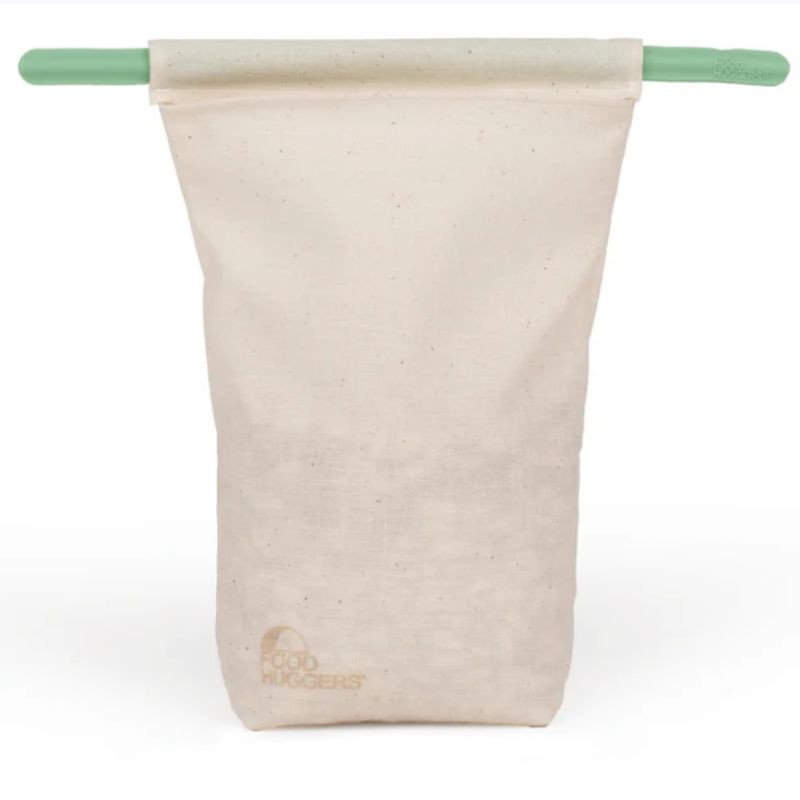 Bolsa de tela reutilizable Food Huggers con cierre para alimentos frescos.