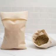 Bolsa de tela a granel Food Huggers exterior algodón e interior recubrimiento de silicona platino almacenando lentejas