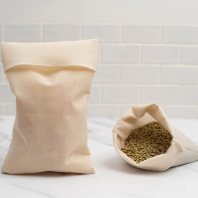 Bolsa de tela a granel Food Huggers exterior algodón e interior recubrimiento de silicona platino almacenando lentejas Bolsa de tela a granel Food Huggers exterior algodón e interior recubrimiento de silicona platino almacenando lentejas