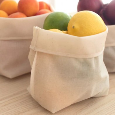 Bolsa de tela con dobladillo Food Huggers con limones y lima