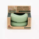 Tapas germinadoras Sprout Food Huggers con su cajita de cartón de packaging