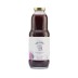 Botella de cristal de zumo de uva ecológico Cal Valls con ilustración de uva morada en la etiqueta.