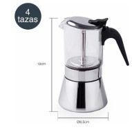 Cafetera Express SIENA Lacor imagen de las medidas