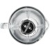 Vista superior de batidora INOX Lacor, con cuchillas y recipiente de vidrio.