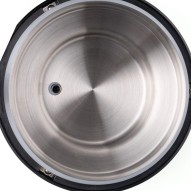 Tapadera de acero 304 para destiladora de agua negra Megahome, vista superior.