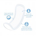 Compresas Maxi Noches Natracare con materiales orgánicos y sostenibles.
