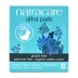 Packaging de cartón reciclado con tintes azules vegetales de las Compresas Ultra Súper Con Alas Natracare