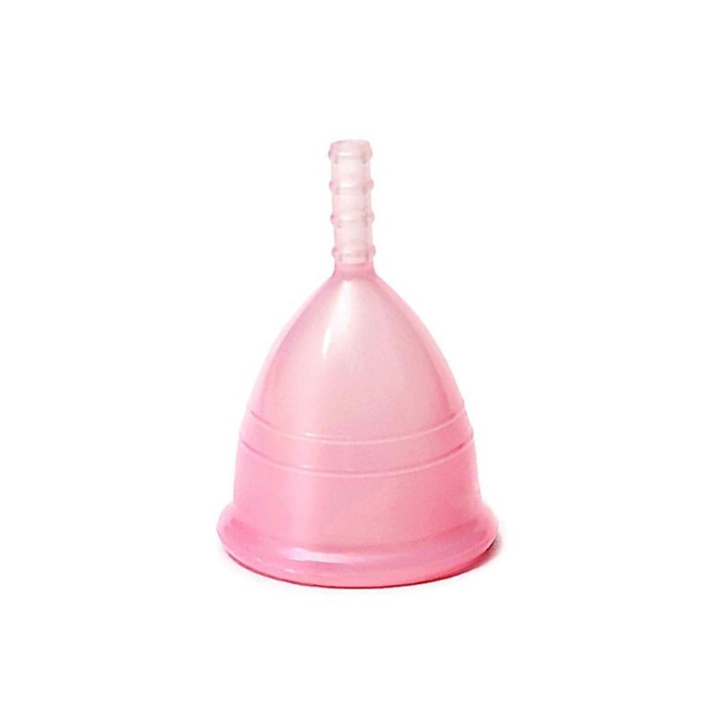 Copa menstrual Iriscup rosa L Irisana hecha de silicona platino Copa menstrual Iriscup rosa L Irisana hecha de silicona platino