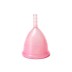 Copa menstrual Iriscup rosa L Irisana hecha de silicona platino