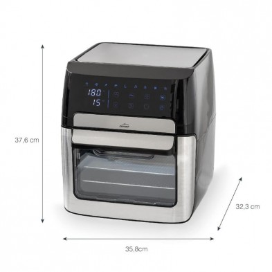 Innovadora freidora de aire digital con pantalla táctil y display de temperatura para una cocina saludable. Innovadora freidora de aire digital con pantalla táctil y display de temperatura para una cocina saludable.