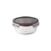 Recipiente Inox 18/10 redondo con tapa de polipropileno de color negro y rojo con capacidad de 690 ml ECOINOX Lacor