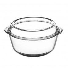 Cacerola de vidrio de borosilicato transparente con asas y tapa a juego 3 litros Mason Cash