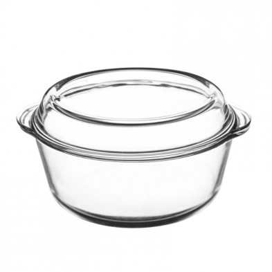 Cacerola de vidrio de borosilicato transparente con asas y tapa a juego 3 litros Mason Cash