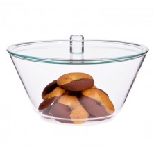 Bowl transparente de vidrio de borosilicato con tapa GLOBE trendglas Jena
