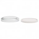 Dos tapas, una de vidrio de borosilicato y otra de PP DEL Tarro de vidrio de borosilicato Trendglas Jena