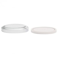 Dos tapas del tarro de vidrio de borosilicato de 800 ml de trendglas jena