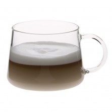 Taza CONUM Trendglas Jena con café con leche