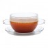 Bowl DUO para sopa de vidrio de borosilicato Trendglas Jena con un caldo platillo en la base que no está incluido
