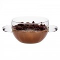 Bowl DUO de vidrio de borosilicato con leche y unos cereales de chocolate