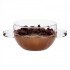 Bowl DUO de vidrio de borosilicato con leche y unos cereales de chocolate