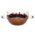 Bowl DUO de vidrio de borosilicato con leche y unos cereales de chocolate