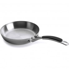 Sartén de acero inoxidable con mango ergonómico tricapa de Lacor 28cm, ideal para c