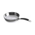 Sartén de acero inoxidable con mango ergonómico tricapa de Lacor 20cm, ideal para cocinar saludablemente.