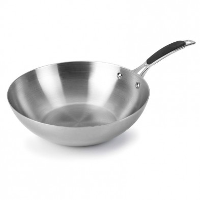 Wok Trimetal de Lacor de acero inoxidable 18/10