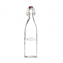 Botella de vidrio con cierre clip top cuadrada de 1 litro de la marca Kilner