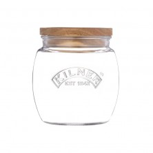 Tarro vidrio con tapa de madera acacia 0,85 litros Kilner vacío