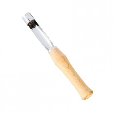 Descorazonador de manzanas Redecker de acero inoxidable con mango de haya