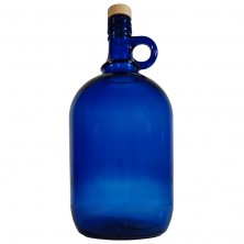 Garrafa de vidrio de Murano con tapón de madera