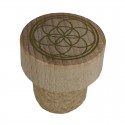 Tapón de madera de garrafa de vidrio de Murano de 2 litros