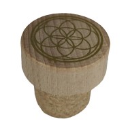 Tapón de madera de garrafa de vidrio de Murano de 2 litros