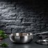 CULINARY FIVEPLY Wok de acero inoxidable sin tapa vista lateral