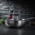 CULINARY FIVEPLY Wok de acero inoxidable sin tapa vista lateral