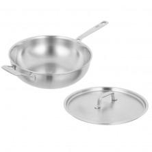 CULINARY FIVEPLY Wok de acero inoxidable de 28 cm con tapa