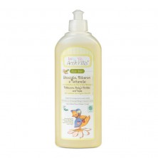 Botella de Baby Anthyllis limpiador de platos y biberones para una limpieza ecológica.