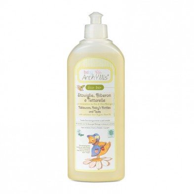 Botella de Baby Anthyllis limpiador de platos y biberones para una limpieza ecológica.