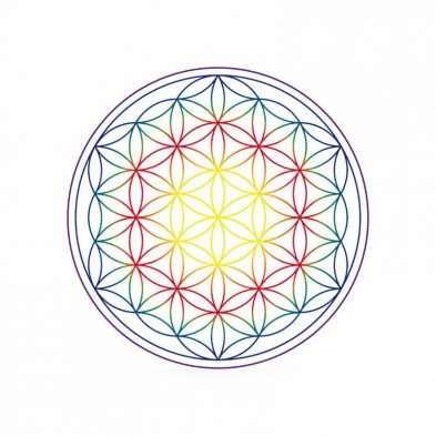Flor de la vida en colores chacras